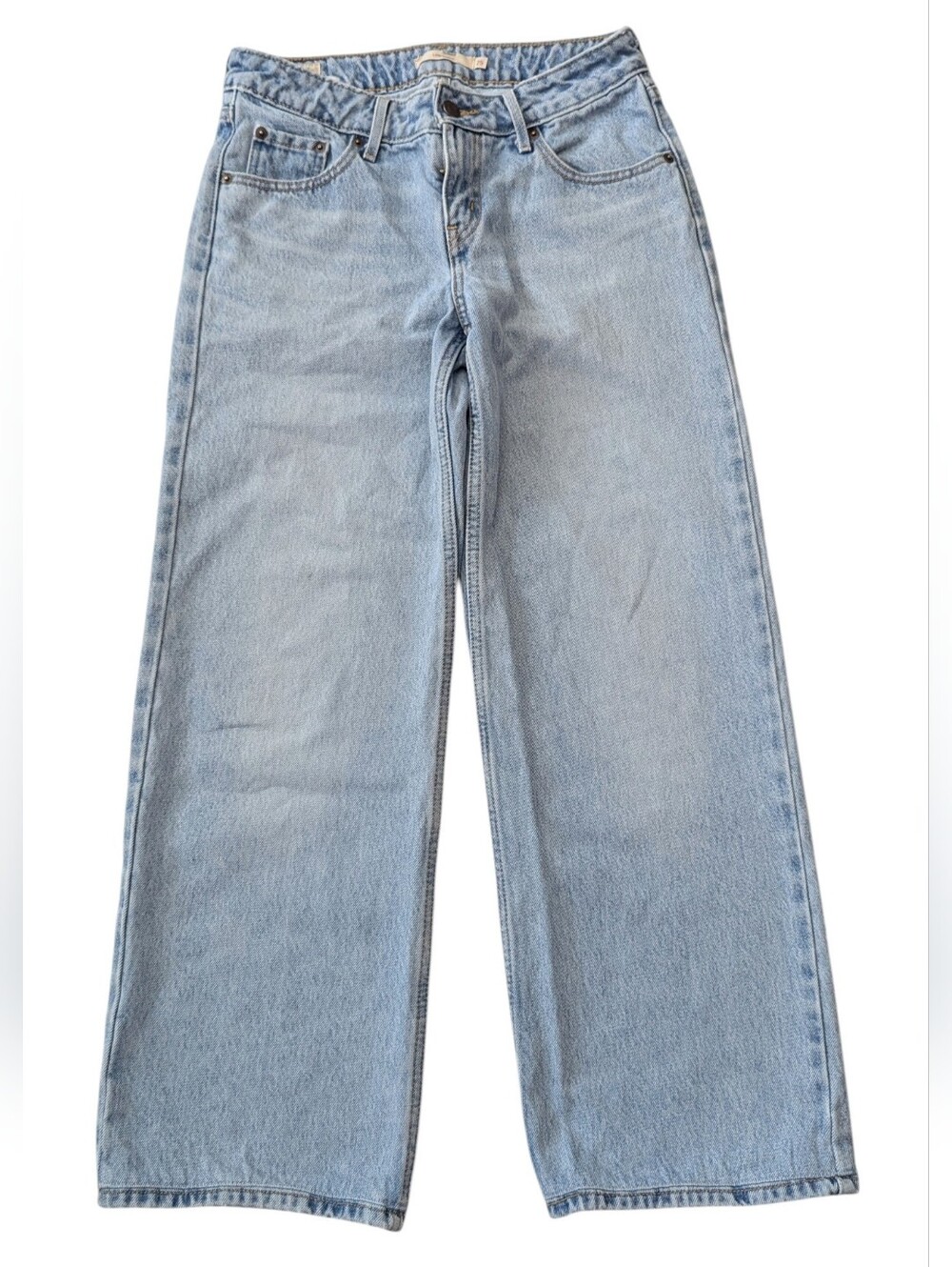Levi's Premium Low Loose Womens Jeans Light Wash Size 25 Fits 25x27